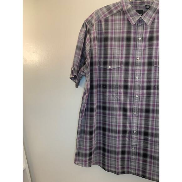 JF J FERRAR Men’s Snap Button Short Sleeve Shirt / Size: 2XLT - Picture 6 of 8